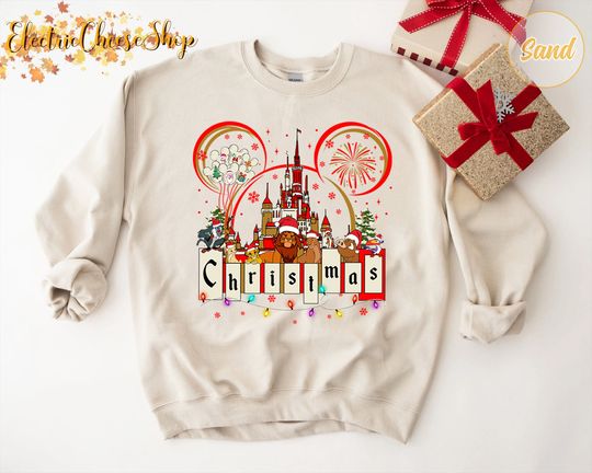 The Lion King Magic Kingdom Castle Disneyland Christmas Sweatshirt, Family Christmas Gift