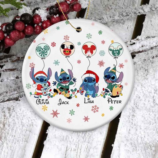 Personalized Stitch Christmas Ornament, 2023 Disney Christmas Ornament