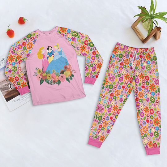 Disney Princess Pajamas Set, Christmas Pajamas Set, Djsney Princess Fan's Pajamas Set