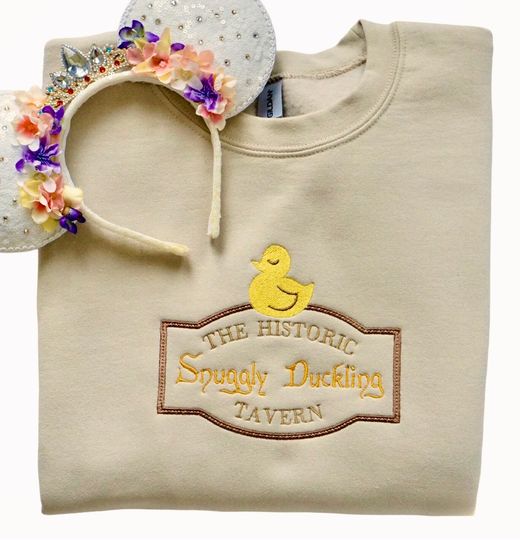 Snuggly Duckling embroidered sweatshirt,Tangled,Rapunzel,Disney sweatshirt