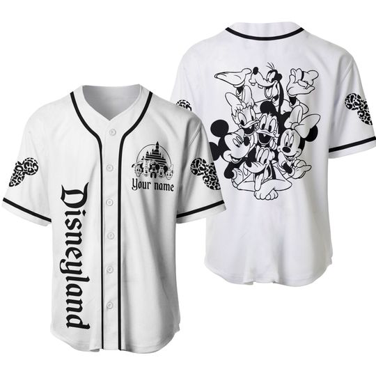 Personalized Disneyland Mickey And Friends Baseball Jersey