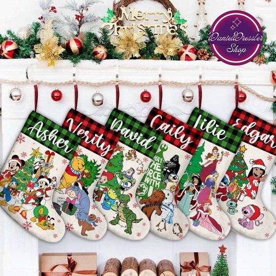 Personalized Disney Christmas Stockings, Pixar Toy Story 2023 Stocking