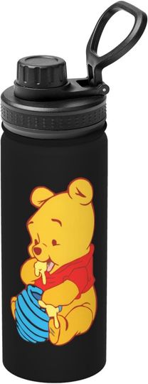 Disney Pooh and Honey Pot Stainless Steel Water Bottles Sports Lid