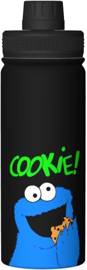 Disney Muppet "Cookie!" Stainless Steel Water Bottles Sports Lid