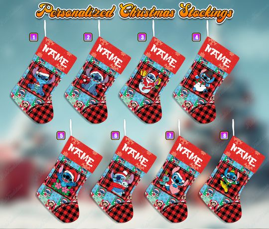 Christmas Stitch Disney Christmas  Stockings
