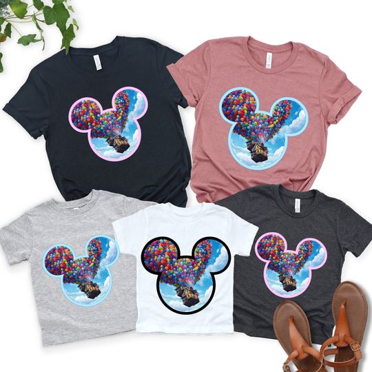 Disney Up Family Shirt, Up Balloon Shirt, Carl and Ellie Disney Balloon Shirt