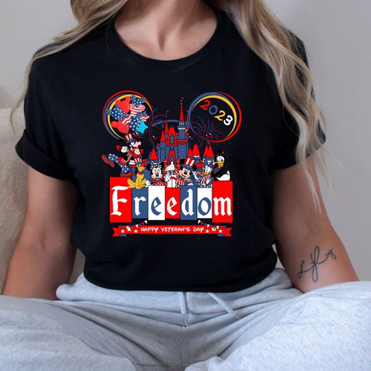 Custom Mickey & Friends Veterans Day Shirt, Patriotic Disney Tee
