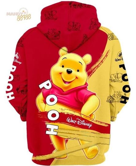 Winnie-The-Pooh Hoodie, Winnie Pooh Hoodie Disneyland Personalized Hoodie, Cartoon Hoodie