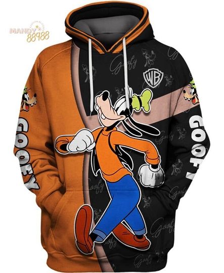 Goofy Hoodie, Goofy Hoodie, Disneyland Personalized Hoodie, Cartoon Hoodie