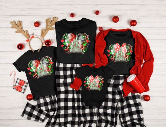 Disney Christmas Trip Matching Pajamas, Minnie Mickey Christmas Pajamas