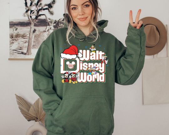 Discover Vintage Walt Disney World Christmas Hoodie