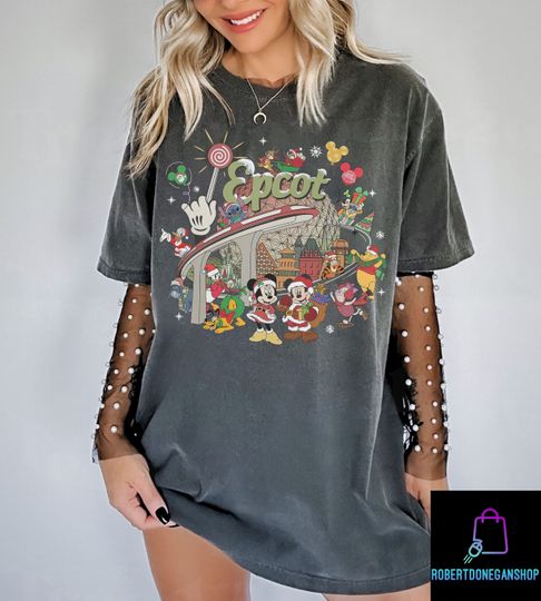 Christmas Disney Epcot Shirt, Disney Epcot Christmas Shirt