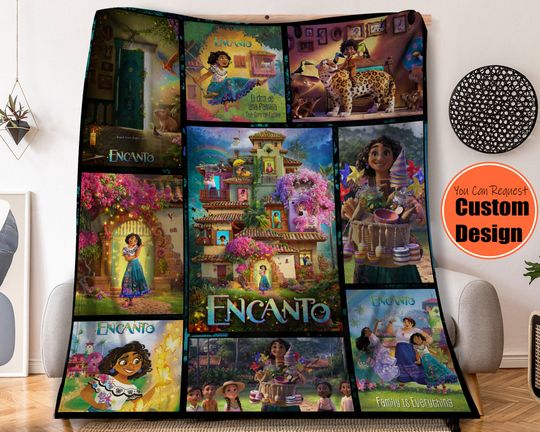 Vintage Encanto Disney Fleece Blanket