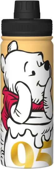 Discover Disney Winnie The Pooh Stainless Steel Water Bottles Sports Lid