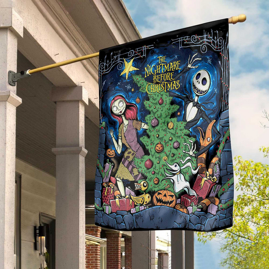 The Nightmare Before Christmas Jack And Sally Christmas Disney Flag