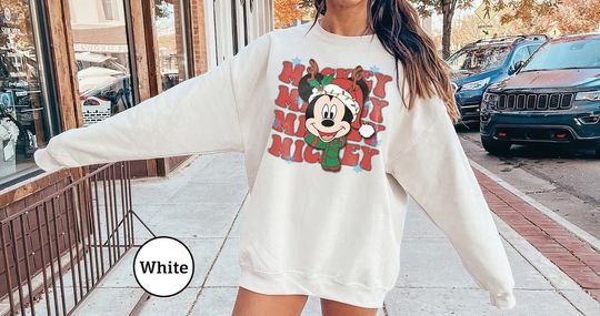 Discover Mickey And Friends Christmas Shirts, Vintage Disney Christmas Sweatshirt, Disney Characters Christmas