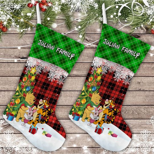 Personalized Winnie The Pooh Disney Christmas Stocking