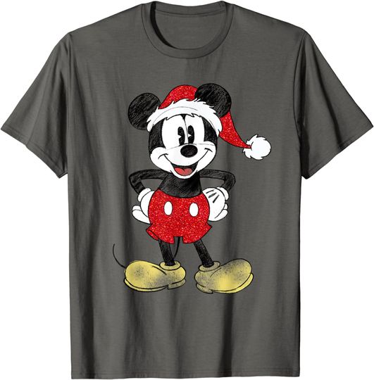 Discover Disney Santa Mickey Mouse Christmas T-Shirt