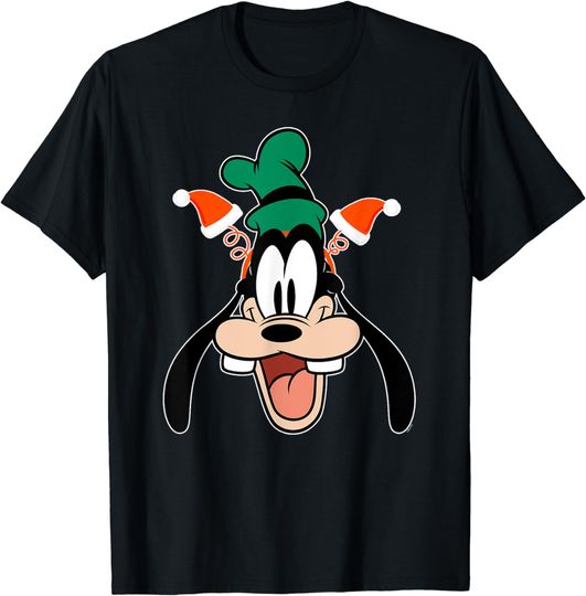 Discover Disney Goofy Christmas Santa Hat Holiday Headband T-Shirt