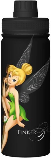 Discover Disney Tinkerbell Stainless Steel Water Bottles Sports Lid