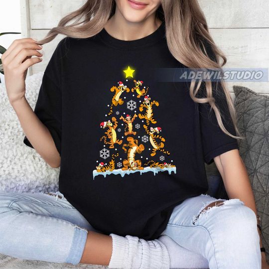 Tigger Christmas Tree Shirt, Winnie The Pooh Disney Christmas Shirt