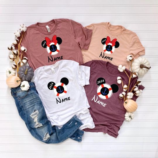 Custom Disney Cruise 2024 Shirt, Personalized Family Cruise Vacation Shirt, Matching Disney Trip Shirt, Disneyland Shirt, Disney World Tees