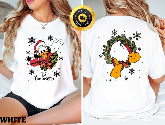 Disney Donald Duck Tis The Season shirt, Mickey and Friends Very Merry Xmas Party 2023