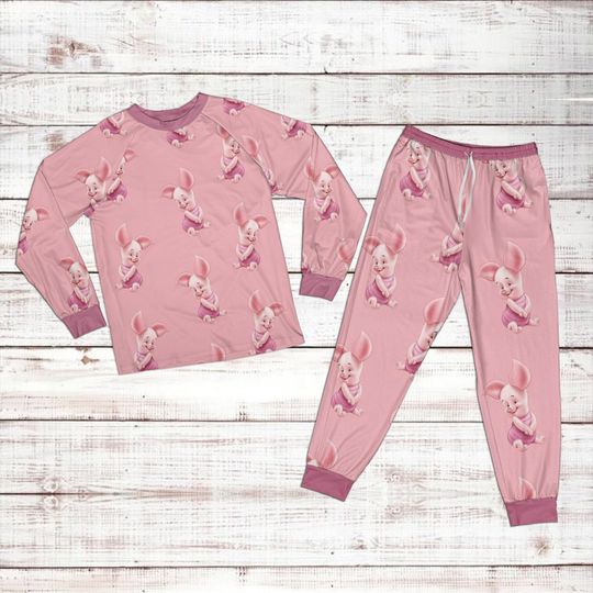 Disney Piglet Pattern Raglan Pajamas Set