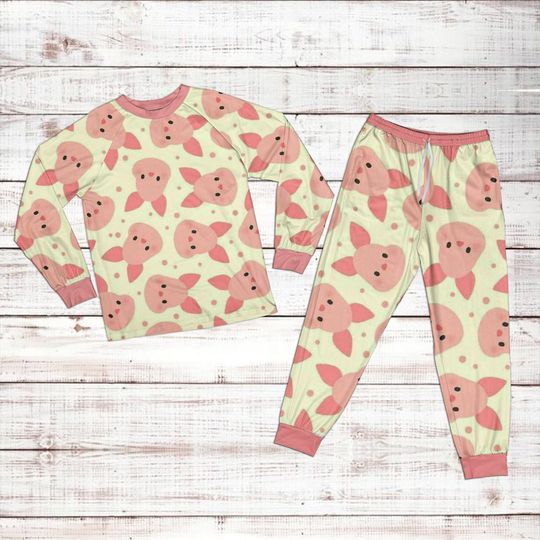 Disney Piglet Pattern Raglan Pajamas Set