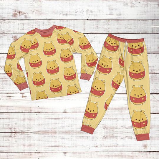 Disney Pooh Pattern Raglan Pajamas Set