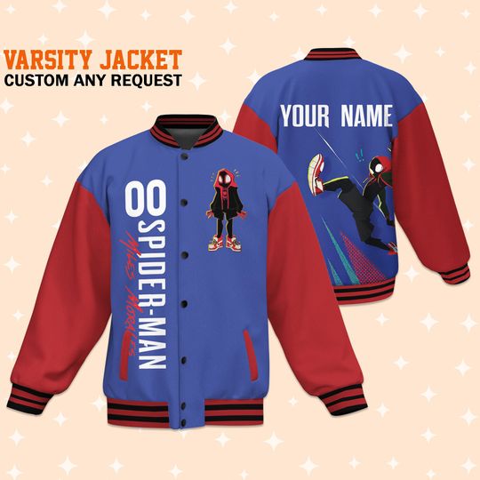Custom Spiderman Miles Morales Blue Jacket, Disney Jacket