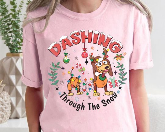 Dashing Through The Snow Slinky Dog Disney Shirt Disney Family Matching T-shir