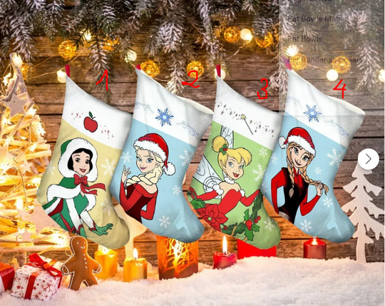 Disney Princess Christmas Stocking, Elsa Stocking, Anna Stocking