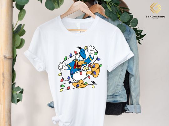 Discover Duck with Christmas Light Shirt, Donald Duck Christmas Light Shirt, Disney Christmas Shirt