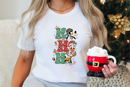 Cute Donald Duck Shirt, Donald and Friend Very Merry Xmas Party 2023 Shirt, Disney Magic Kingdom Family Trip Gift