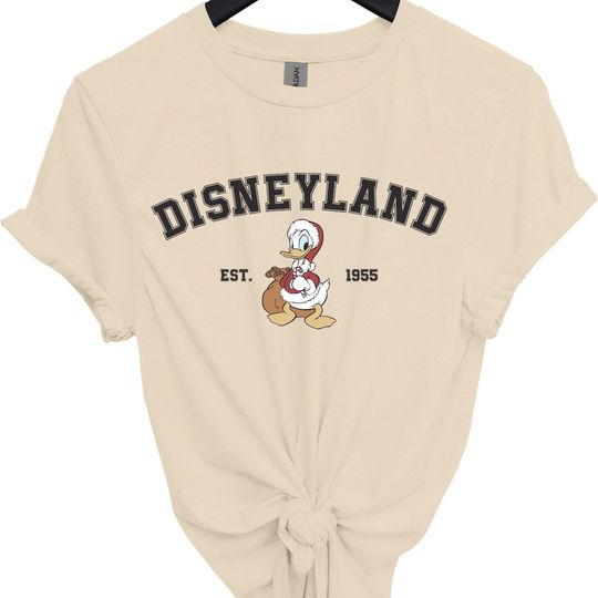 Disneyland Est 1955, Donald Disneyland Shirt, Disney Donald Duck Noel Shirt, Duck Christmas Themed T-Shirt