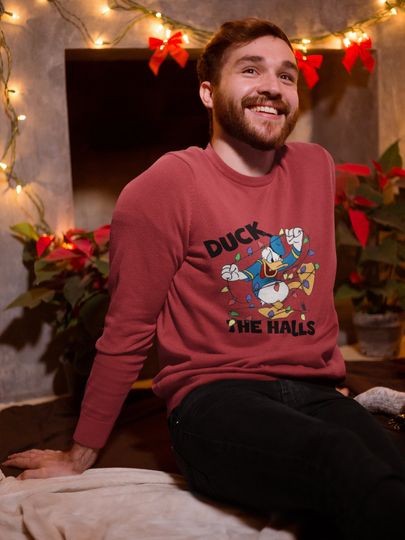 Duck the Halls | Christmas Donald Duck Sweater | Vacation Sweater | Disney Christmas