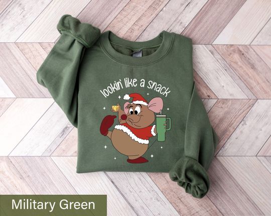 Discover Cute Gus Gus Sweatshirt, Looking Like A Snack Sweatshirt, Disney Christmas Sweatshirt