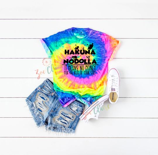 Animal Kingdom Hakuna Matata Shirt, Tie Dye Nodolla Disney Tee