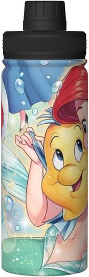 Discover Disney Ariel from The Little Mermaid Stainless Steel Water Bottles Sports Lid