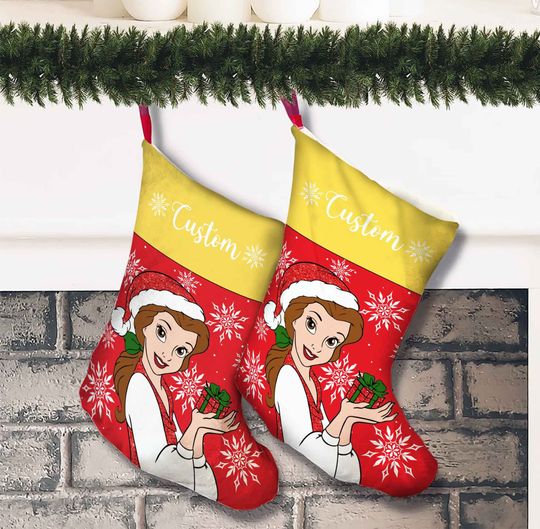 Disney Princess Stockings, Personalized Princess Christmas Stockings