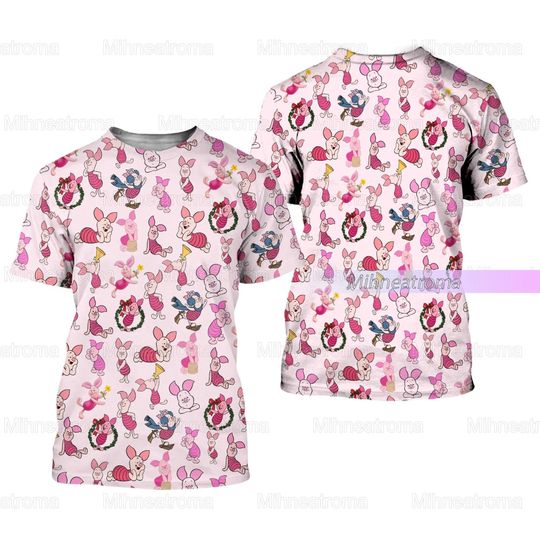 Christmas Disney Piglet  3D Tshirt