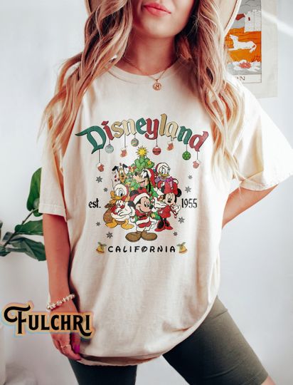 Vintage Disneyland Christmas Shirt, Mickey and Friends Christmas Shirt, Disney Christmas Family Shirts
