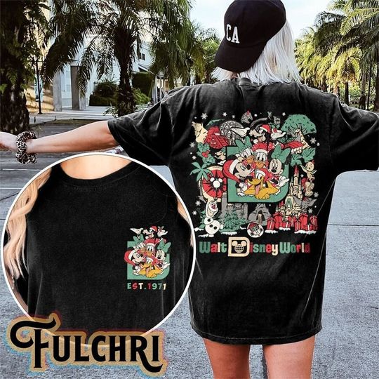 Discover Retro Walt Disney World Mickey And Friends Christmas Shirt, Disneyworld Christmas Shirt