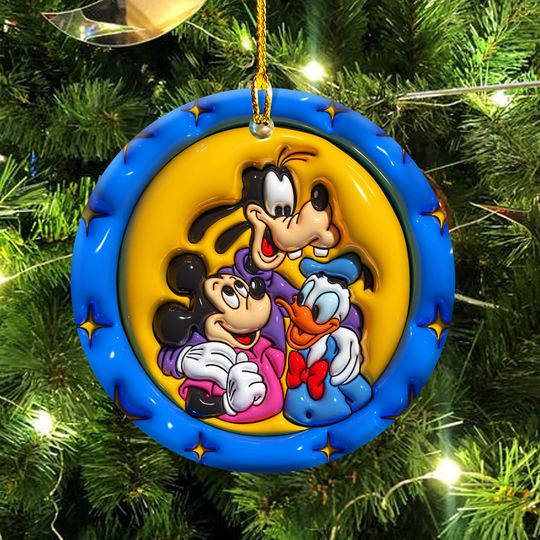 Mickey Donald Goofy Christmas Ornament, Disneyland Mickey n Friends Christmas Ornament