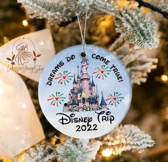 Personalized Disney Trip Disney Christmas Ornament