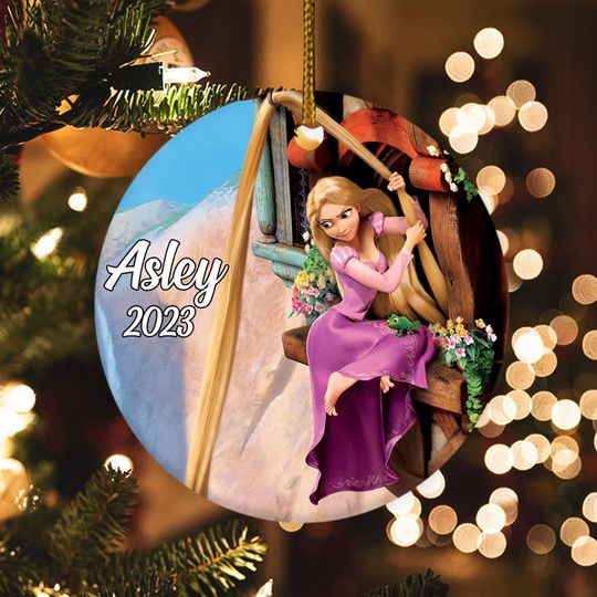 Personalized Rapunzel Princess Disney Christmas Ornament