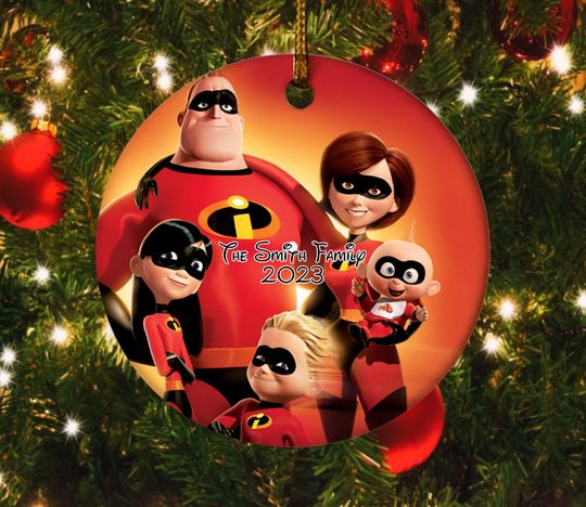 Personalized Incredibles Disney Christmas Ornament
