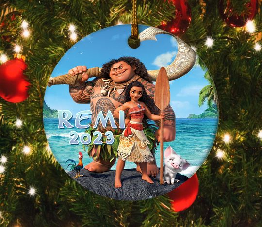 Personalized Moana Princess Disney Christmas Ornament