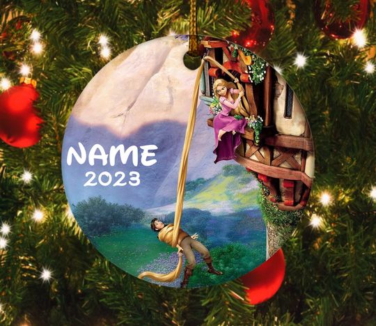 Personalized Rapunzel Princess Disney Christmas Ornament